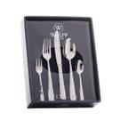 Jogo de Faqueiro Com 30 Peças Da Wolff Inox Prateado Gift Box Pisa