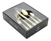 Jogo De Faqueiro De Aço Inox 30 Peças Avalon Dourado Wolff