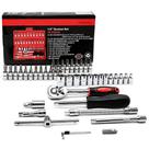 Jogo de ferramenta Soquete Chave Catraca Reversivel Bit Canhão Philips Fenda Torx Allen Hexa Aço