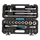 Jogo de ferramentas, encaixe 1/2, catraca 120 dentes, crv, maleta plastica, 24 pcs // gross Jogo de ferramentas, encaixe 1/2, catraca 120 dentes, crv, maleta plastica, 24 pcs // gross
