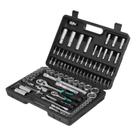 Jogo de ferramentas encaixe 1/4pol. e 1/2pol., cromo vanadio, maleta plastica, 94pcs // stels