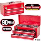 Jogo De Ferramentas Profissional Kajima JFP90M 90 Peças + Maleta De Alta Resistência e Durabilidade