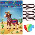Jogo de festa Hxezoc Pin The Tail On The Donkey com 50 caudas para crianças Jogo de festa Hxezoc Pin The Tail On The Donkey com 50 caudas para crianças
