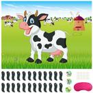 Jogo de festa Morcheiong Pin The Tail on The Cow w/ 48 Tails