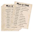 Jogo de festa, música do 80º aniversário de 1945 para adultos com 30 cartas
