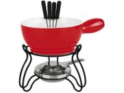 Jogo de Fondue de Cerâmica Lausanne 700 ML e com 8 Peças Jogo de Fondue de Cerâmica Lausanne 700 ML e com 8 Peças