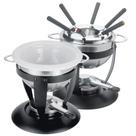 Jogo de fondue em aço inox e cerâmica 11 peças -Fracalanza