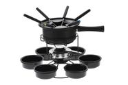 Jogo de Fondue Giratório Antiaderente Preto Aspen Forma Inox