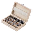 Jogo de fresa forstner para madeira, haste cilindrica, 10-15-20-25-35mm, 5pcs // sparta