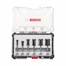 Jogo de Fresas Retas Bosch Standard - Encaixe de 06MM, 6 peças 2607017465000