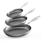 Jogo de Frigideiras em Aço Inoxidável Cooker King 20/25/30 cm