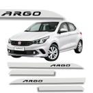 Jogo de Friso Fiat Argo Lateral Porta Ponta de Faca Grafia Cores