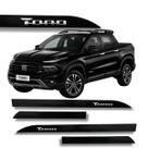Jogo de Friso Fiat Toro Alto Relevo Grafia Cromada Facao Cores Protetor de Porta