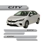 Jogo de Friso Honda City Prata Global Ponta Redonda Lateral