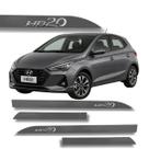 Jogo de Friso Hyundai HB20 Alto Relevo Grafia Cromada Ponta Faca Cores Protetor de Porta Jogo de Friso Hyundai HB20 Alto Relevo Grafia Cromada Ponta Faca Cores Protetor de Porta