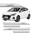 Jogo de Friso Hyundai HB20 Alto Relevo Grafia Cromada Ponta Faca Cores Protetor de Porta