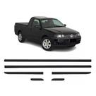 Jogo de Friso Lateral Borrachão Saveiro G3 G4 2000 A 2009 Preto Modelo Fino Top Mix
