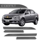 Jogo de Friso Lateral Chevrolet Cobalt Original com Grafia Protetor de Porta