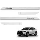 Jogo de Friso Lateral Corolla Cross 2021 A 2024 Branco Lunar