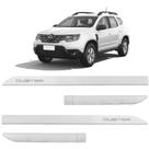 Jogo de Friso Lateral Duster 2012 a 2024 Branco Glacier Alto Relevo