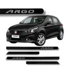 Jogo de Friso Lateral Fiat Argo Porta Ponta Redonda Grafia Cores