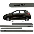 Jogo de Friso Lateral HB20 Hyundai Prata Sand 2013 àté 2025