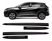 Jogo de Friso Lateral Hrv Hr-v 2016 a 2022 c/ Filete Cromado Cor:Preto Cristal