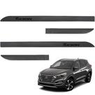 Jogo de Friso Lateral New Tucson 2017 a 2024 Cinza Metalico