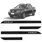 Jogo de Friso Lateral Oroch 2016 a 2024 Preto Nacre Alto Relevo