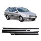 Jogo de Friso Lateral Palio Weekend 1996 a 1999 4 Portas Preto Original