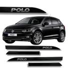 Jogo de Friso Lateral Polo 2018 a 2026 Escrita Cromada Alto Relevo Protetor de Porta Cores Jogo de Friso Lateral Polo 2018 a 2026 Escrita Cromada Alto Relevo Protetor de Porta Cores