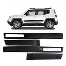 Jogo de Friso Lateral Renegade 2015 a 2022 4 Portas Preto Original