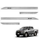Jogo de Friso Lateral S10 2012 a 2024 Prata Shark
