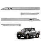 Jogo de Friso Lateral S10 2012 a 2024 Prata Shark