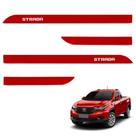 Jogo de Friso Lateral Strada 2020 a 2026 Vermelho Montecarlo