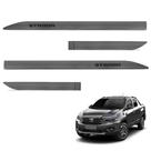 Jogo de Friso Lateral Strada CD 2020 a 2026 Cinza Silverstone