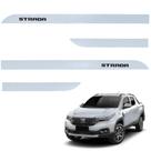 Jogo de Friso Lateral Strada CD 2020 a 2026 Cinza Strato