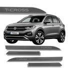 Jogo de Friso Lateral Tcross 2019 A 2026 Cores Volks Ponta de Faca Protetor de Porta
