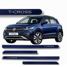 Jogo de Friso Lateral Tcross 2019 A 2026 Ponta Redonda Cores Volks Protetor de Porta