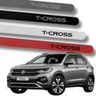 Jogo de Friso Lateral Tcross 2019 A 2026 Ponta Redonda Cores Volks Protetor de Porta