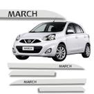 Jogo de Friso Nissan March 2012 a 2020 Protetor Porta Lateral Cores