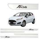 Jogo de Friso Porta New Fiesta 2013 á 2020 Branco Artico