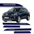 Jogo de Friso Tracker 2013 a 2026 Escrita Cromado Alto Relevo Protetor de Porta Cores