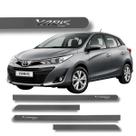 Jogo de Friso Yaris Hatch Sedan Alto Relevo Cromado Cores Protetor de Porta Jogo de Friso Yaris Hatch Sedan Alto Relevo Cromado Cores Protetor de Porta