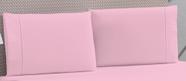 Jogo de fronhas ponto palito avulsas em algodão pecal 180 fios bege
