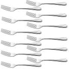 Jogo de Garfos 12 Pçs Utensílio Louça de Cozinha Aço Inoxidável para Cozinha Restaurante Mesa Posta Estilo Elegante Sofisticado Alta Resistência