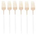 Jogo De Garfos De Mesa Inox 6 Peças Opera Champanhe/Branco - Lyor