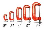 Jogo De Grampos sargento Tipo C 2,3,4,5 E 6 Polegadas