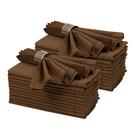 Jogo de Guardanapos de Tecido Ramanta Home 24 unidades 46x46cm Algodão Marrom Jogo de Guardanapos de Tecido Ramanta Home 24 unidades 46x46cm Algodão Marrom