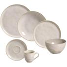 Jogo de Jantar 36 Peças Cerâmica Stoneware Bio Latte Off White Porto Brasil Mesa Posta